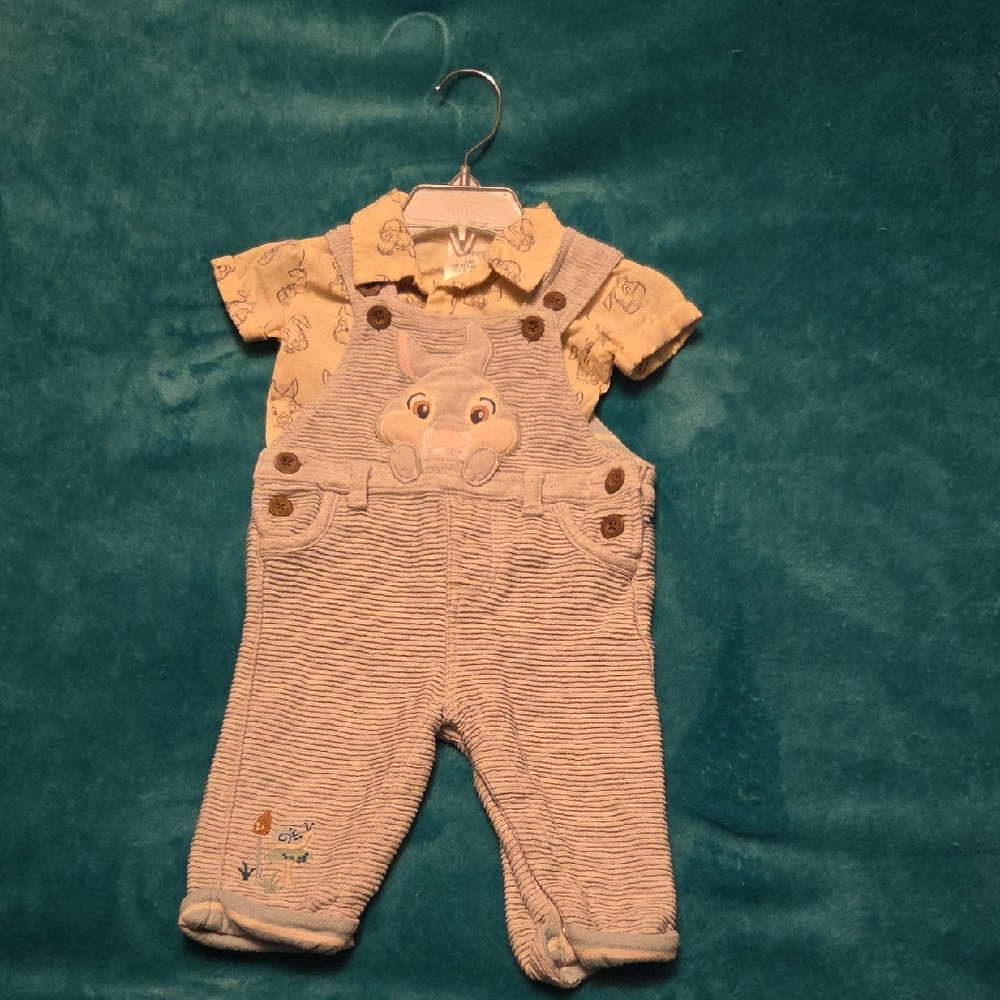 Adorable Disney Thumper Gray Overalls for Baby